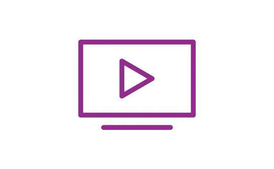 icon of tv with play button